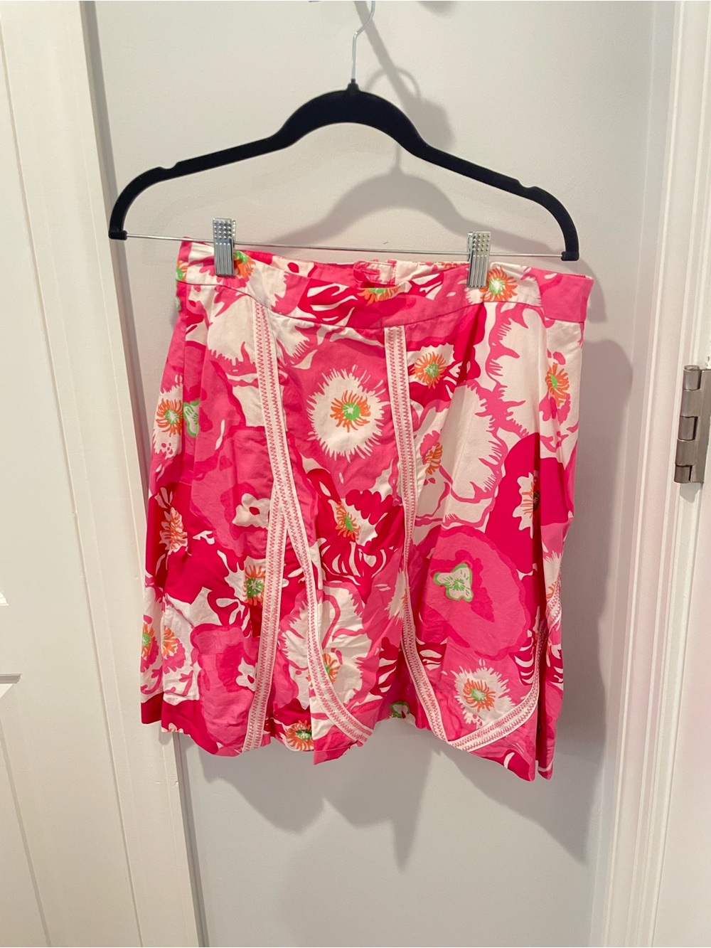 Lilly Pulitzer Pink Floral A-Line Skirt size 6